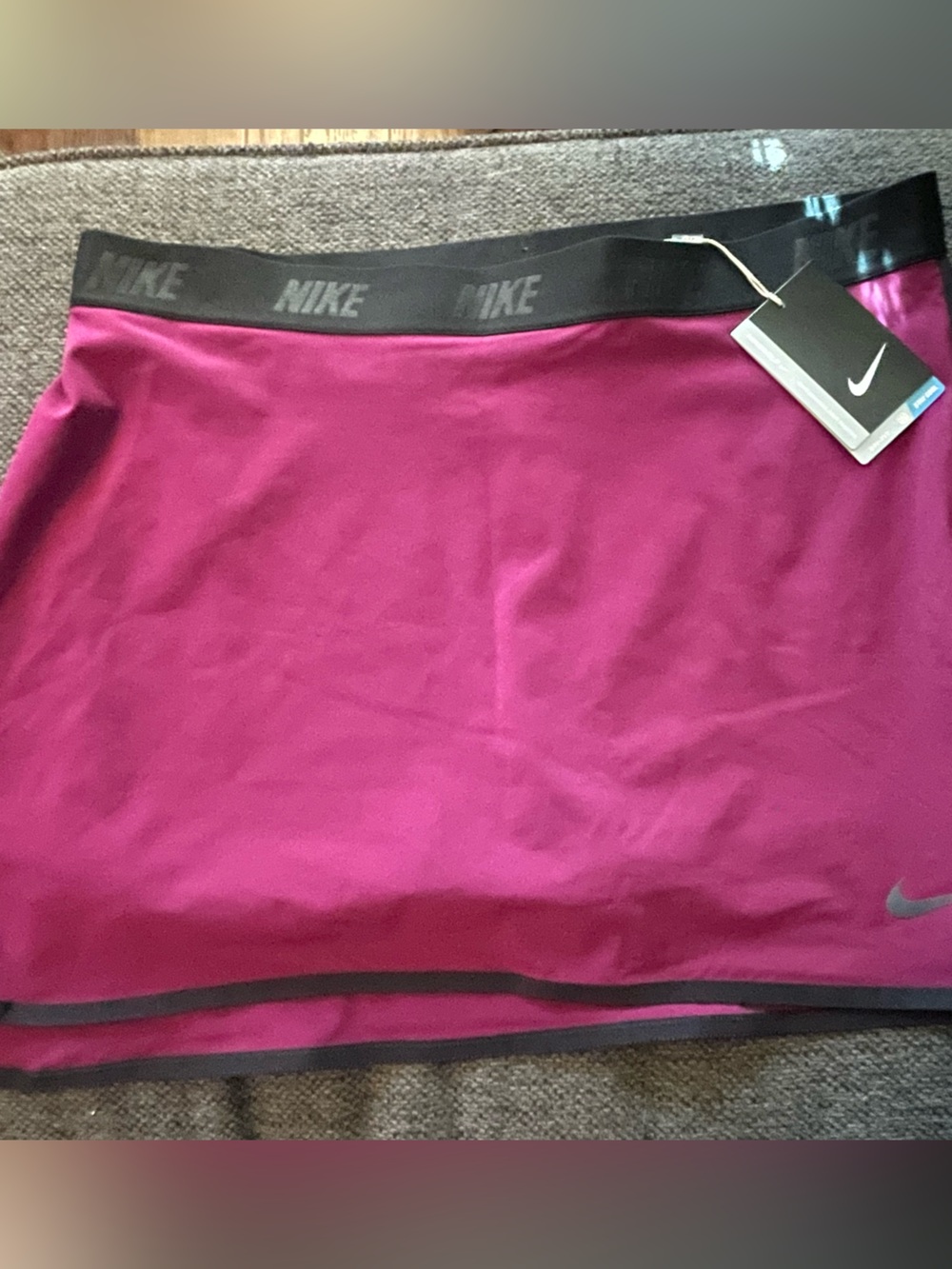 Nike Women's Magenta/Purple Athletic Mini Skirt with Black Waistband